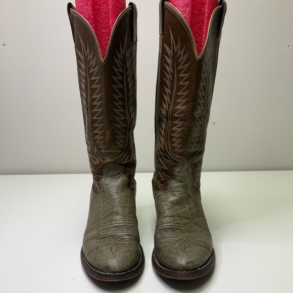 Nocona Mens 7.5 Texas Rockabilly Rodeo Western Boots Vintage Texas Made in USA - Picture 2 of 14